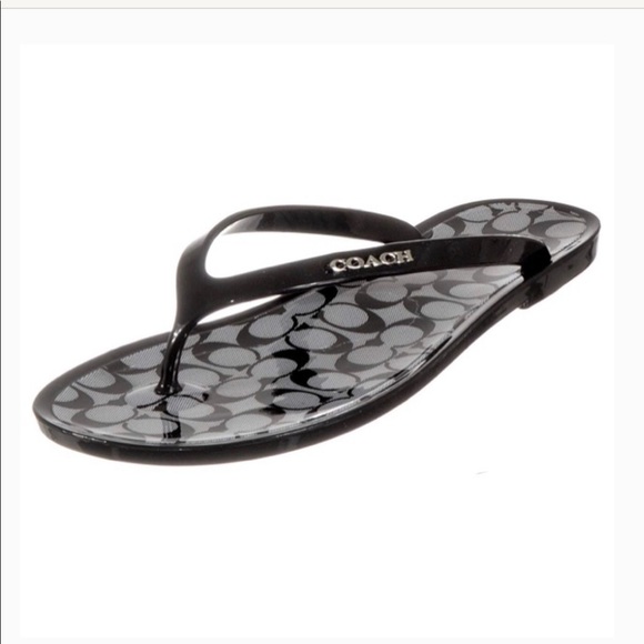 Coach Lyra Shiny PVC Flops - Picture 2 of 5